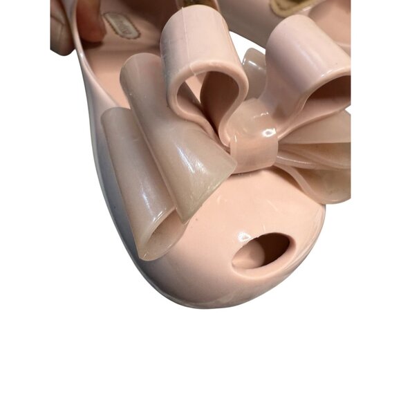 Mini Melissa Ultragirl Sweet Pink Bow Toddler Shoes Size 5 - Picture 3 of 16